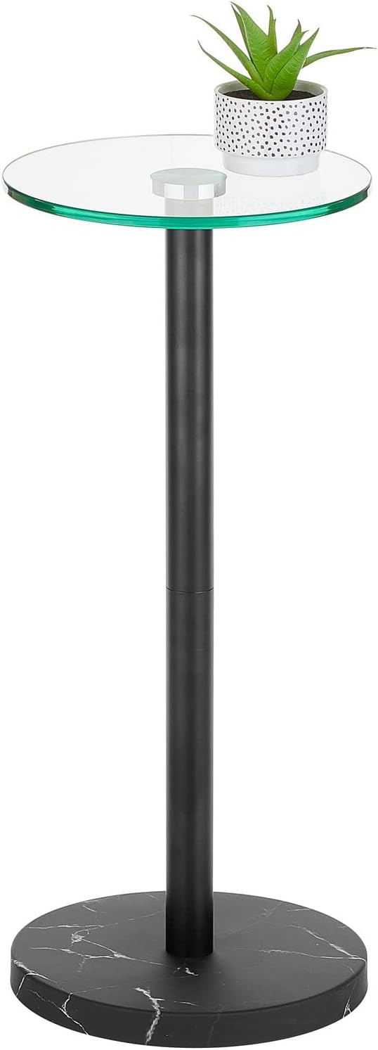 mDesign Glass Top Side/End Drink Table - Image 6