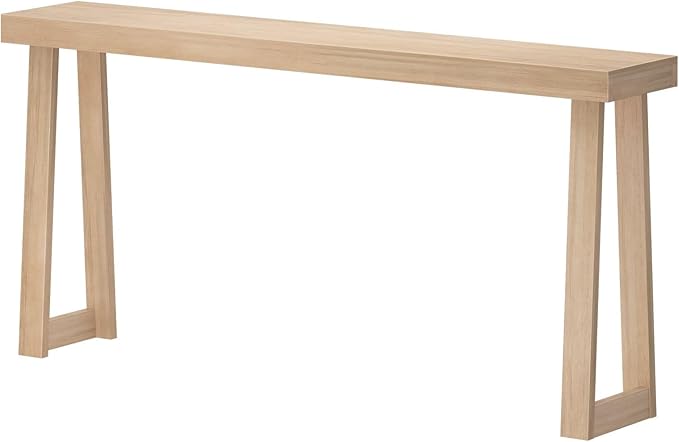 Plank+Beam Solid Wood Console Table, 66 Inch, Sofa Table, Narrow Entryway Table - Image 3