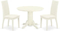 East West Furniture SHIP3-WHI-C 3 Piece Dinette Set by EastWestFurniture