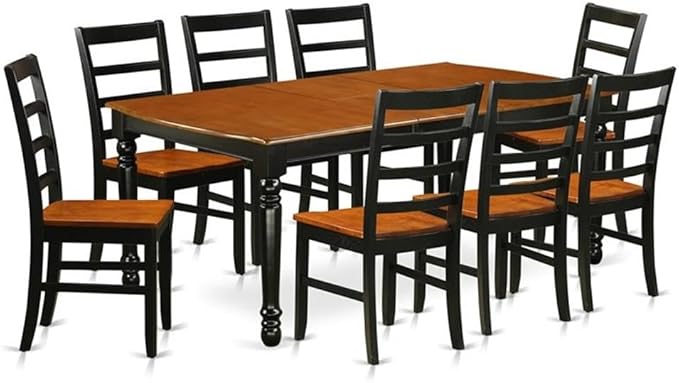 East West Furniture DOPF9-BCH-W 9 Piece Dining Room Furniture Set Includes a by EastWestFurniture