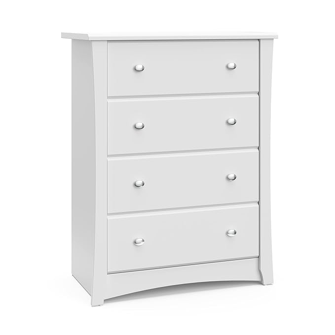 Storkcraft Crescent 4 Drawer Chest – GREENGUARD Gold Certified, Dresser by Storkcraft