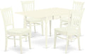 East West Furniture MZGR5-LWH-W 5 Piece Dining Set Includes a Rectangle Dining by EastWestFurniture
