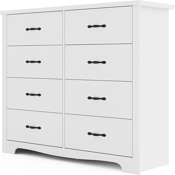 LINSY HOME White 8-Drawer Dresser by LINSYHOME