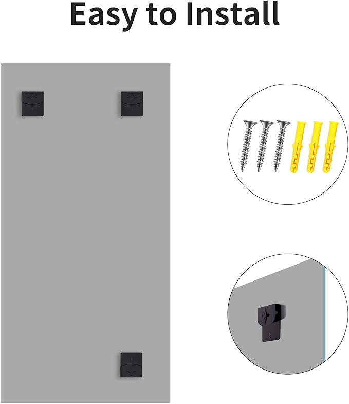 Frameless Mirror, 24x48 Inch Large Bathroom Mirrors - Image 8