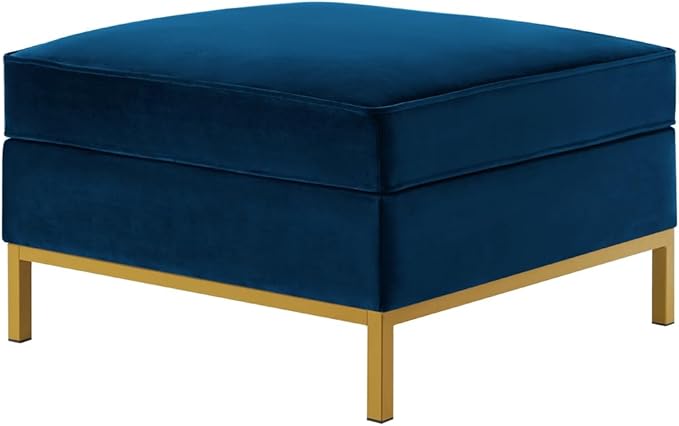 24KF Large Square Couch Ottoman, Velvet Ottoman - Image 4