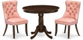 East West Furniture ANDA3-AWA-23 3 Piece Dining Set Contains a Round Kitchen by EastWestFurniture