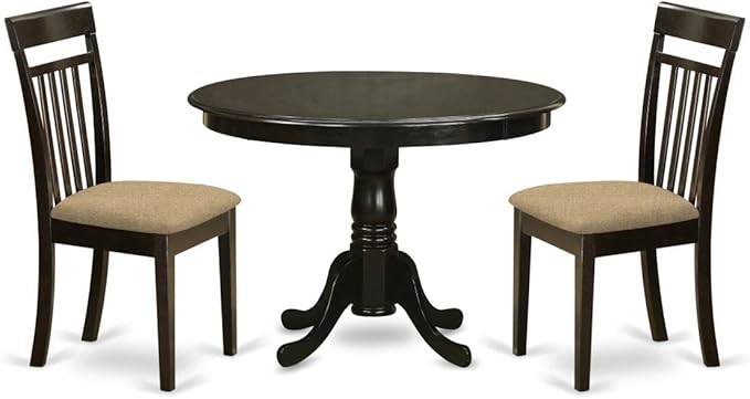 East West Furniture HLCA3-CAP-C 3 Piece Modern Dining Table Set Contains a by EastWestFurniture