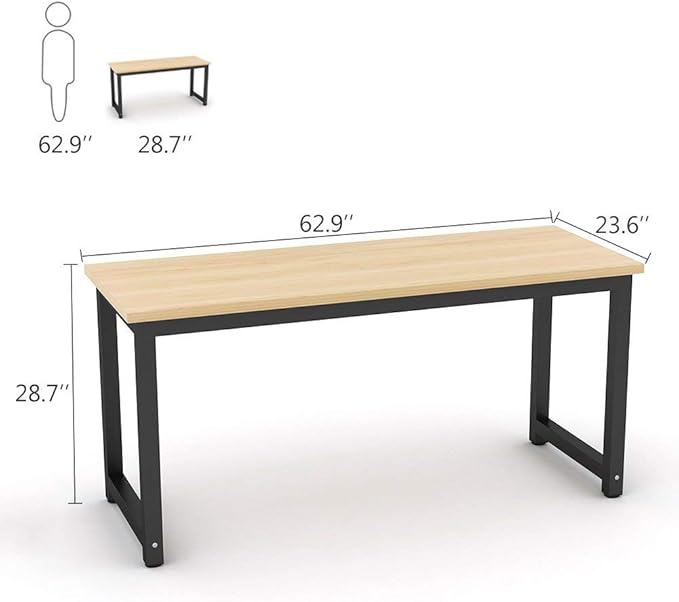 Tribesigns Computer Desk, Large Office Desk Computer Table Study Writing Desk - Image 7