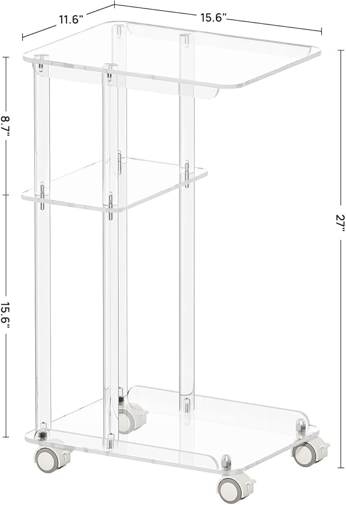 HMYHUM Acrylic C Shaped Table - Image 3