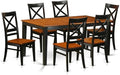 East West Furniture NIQU7-BCH-W 7 Piece Dining Room Table Set Consist of a by EastWestFurniture