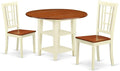 East West Furniture SUNI3-BMK-W 3 Piece Kitchen Table Set by EastWestFurniture