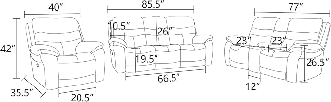 Electric Power Reclining Arm-Chair, Electric Genuine Breathing Leather Recliner - Image 2