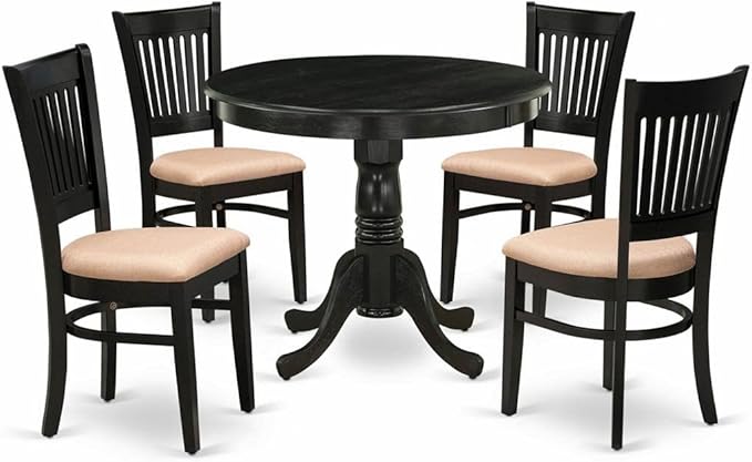 East West Furniture ANVA5-BLK-C 5 Piece Dining Room Furniture Set Includes a by EastWestFurniture