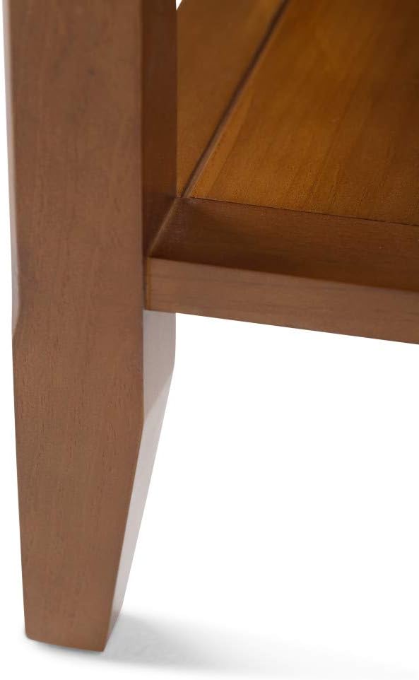 SIMPLIHOME Acadian SOLID WOOD 19 inch Wide Square Transitional End Table in - Image 6