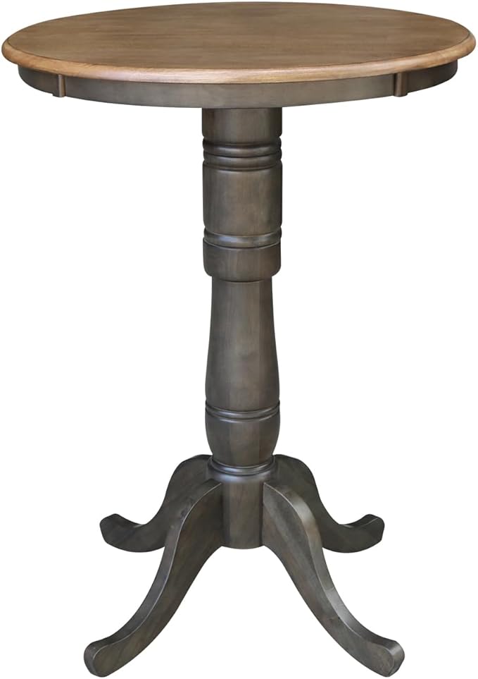 IC International Concepts 30" Round Top Pedestal Dining Table, 40.9" High by InternationalConcepts