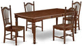 East West Furniture DODO5-MAH-W 5 Piece Kitchen Table & Chairs Set Includes a by EastWestFurniture