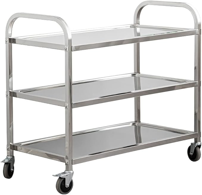 uyoyous 3 Tier Large Heavy Duty Stainless Steel Utility Cart 37"x20"x37" by uyoyous