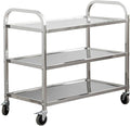 uyoyous 3 Tier Large Heavy Duty Stainless Steel Utility Cart 37"x20"x37" by uyoyous