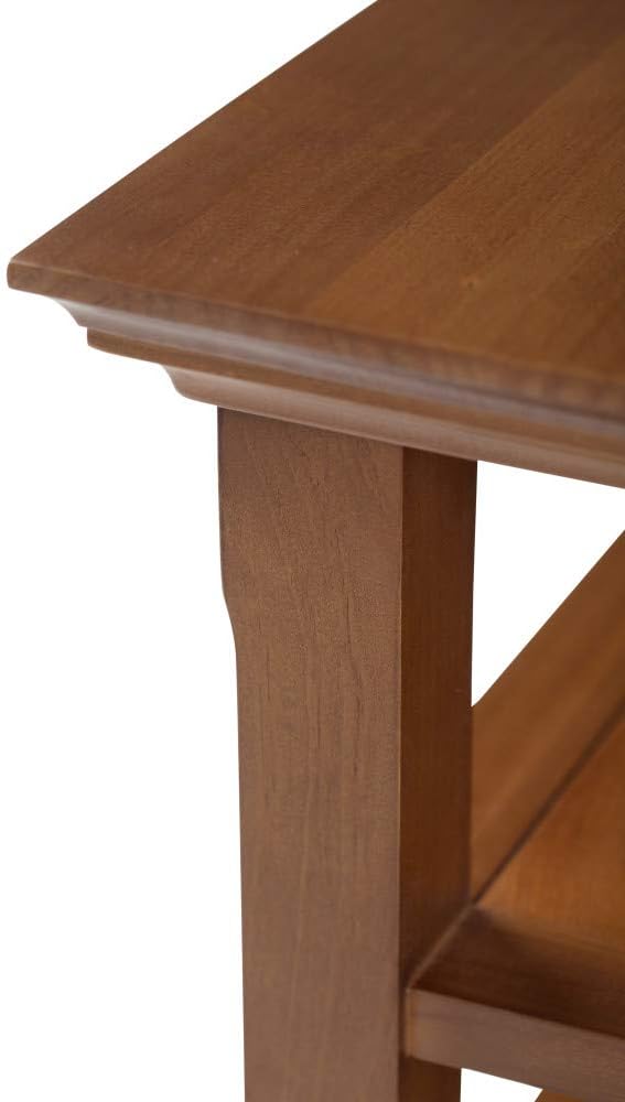 SIMPLIHOME Acadian SOLID WOOD 19 inch Wide Square Transitional End Table in - Image 5
