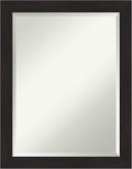 Amanti Art Brown Wall Mirror 28x22 Furniture Espresso Narrow Rectangle Bathroom by AmantiArt