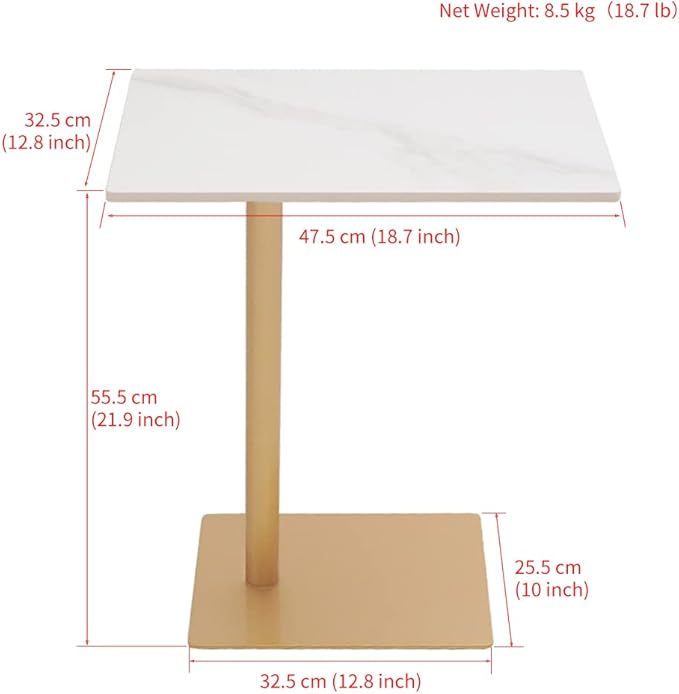 C Shaped End Table Snack Side Table - Image 3