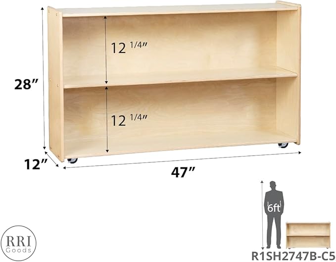 2 Shelf Montessori Horizontal Bookcase - Image 3