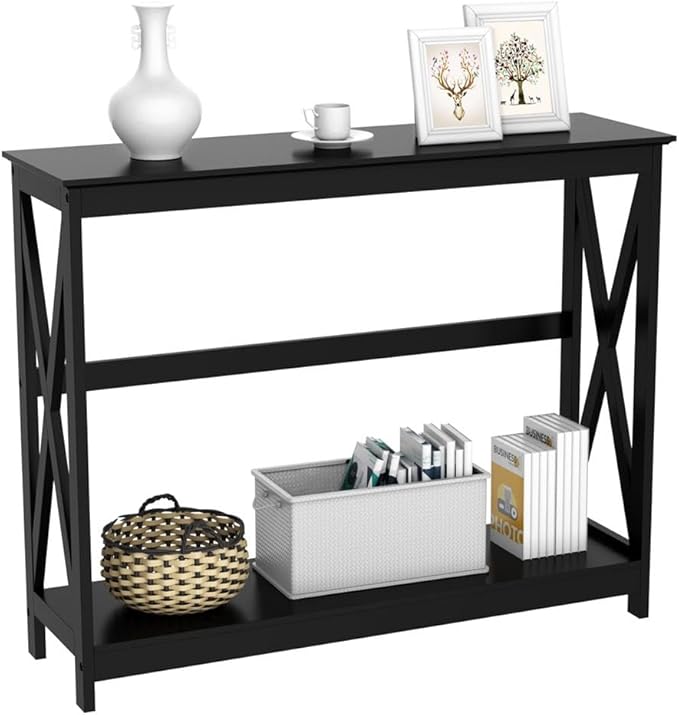 Yaheetech Console Table for Entryway, 2 Tier Entryway Table Bookshelf Accent by Yaheetech