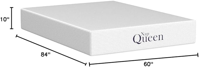 NapQueen 10 Inch Queen Size Mattress, Bamboo Charcoal Memory Foam Mattress - Image 2