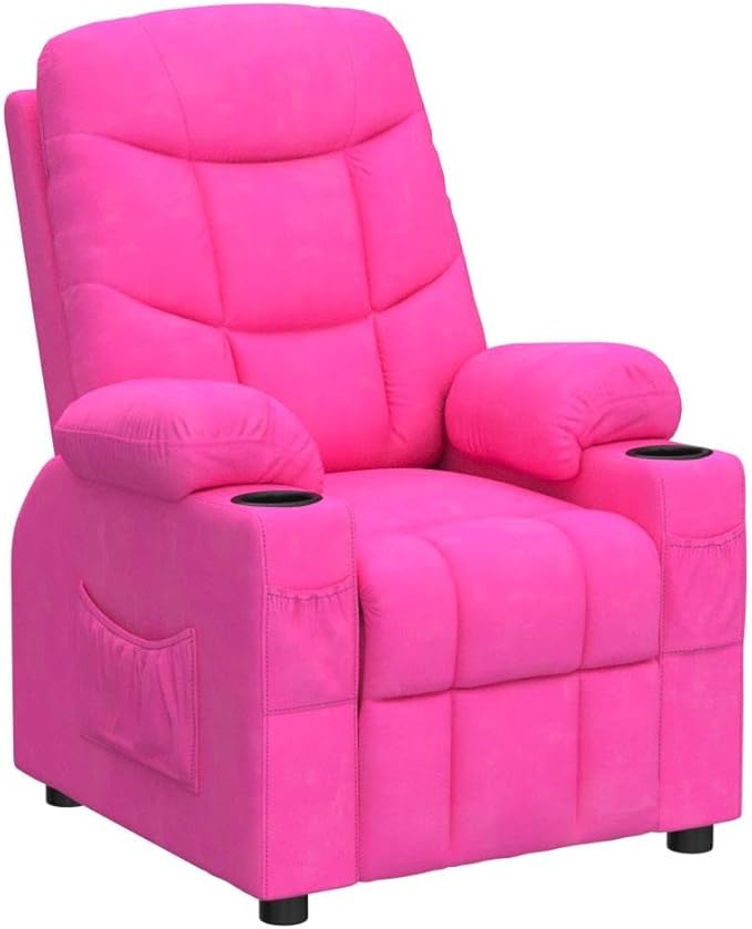 Costzon Kids Velvet Recliner Chair - Image 5