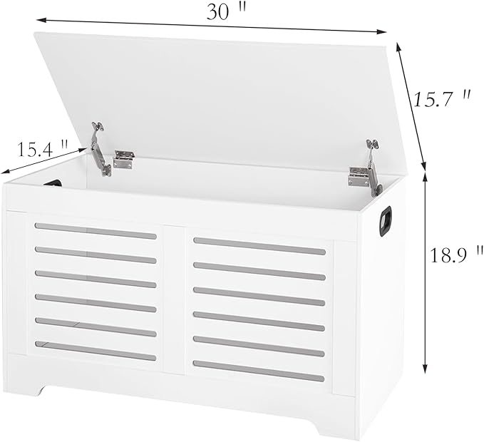 DINZI LVJ Storage Chest, Flip-top Wooden Toy Box Organizer - Image 9