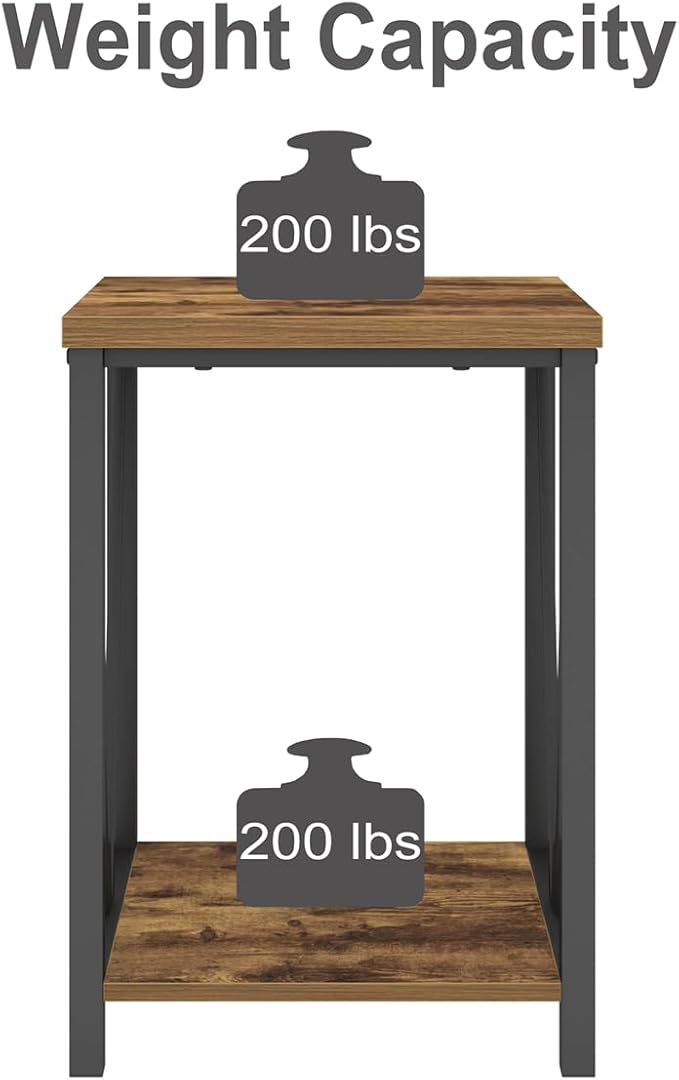 EXCEFUR End Table, Square Side Tables - Image 7
