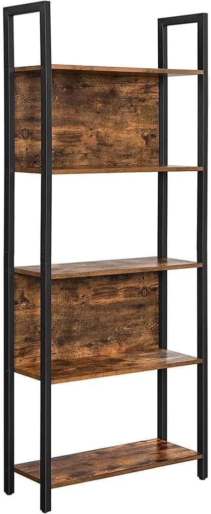 VASAGLE 5-Tier Industrial Bookshelf and 4-in-1 Entryway Coat Rack - Image 3