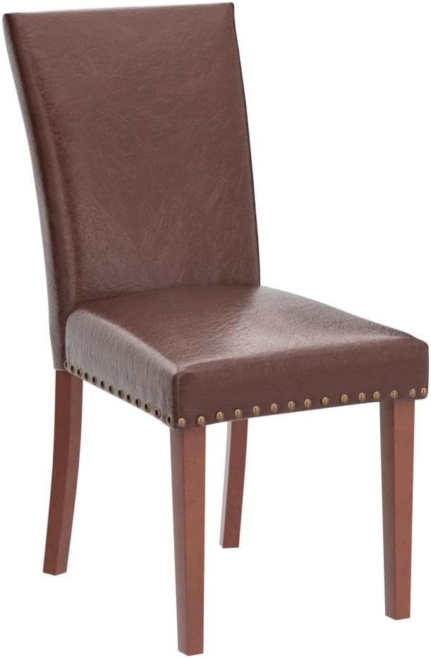 COLAMY Upholstered Parsons Dining Chairs Set of 4, PU Leather Dining Room - Image 5