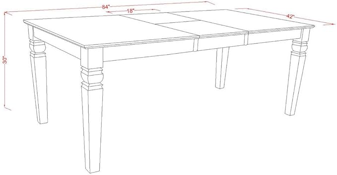 East West Furniture LGDR5-LWH-07 5 Piece Kitchen Table Set - Image 12