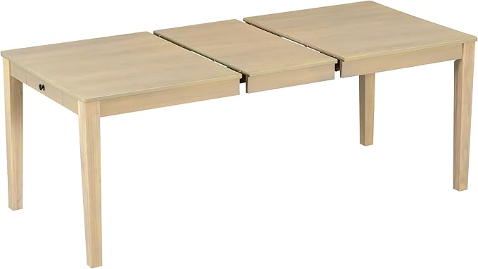 Merax Rustic 7 Piece 78.1inch Extendable Dining Table Set - Image 4