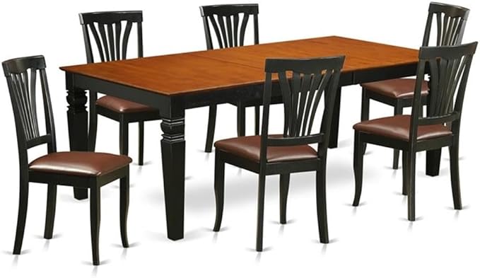 East West Furniture LGAV7-BCH-LC 7 Piece Dining Room Table Set Consist of a by EastWestFurniture