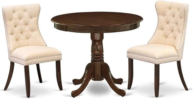 East West Furniture ANDA3-AWA-32 3 Piece Modern Dining Table Set Consists of a by EastWestFurniture