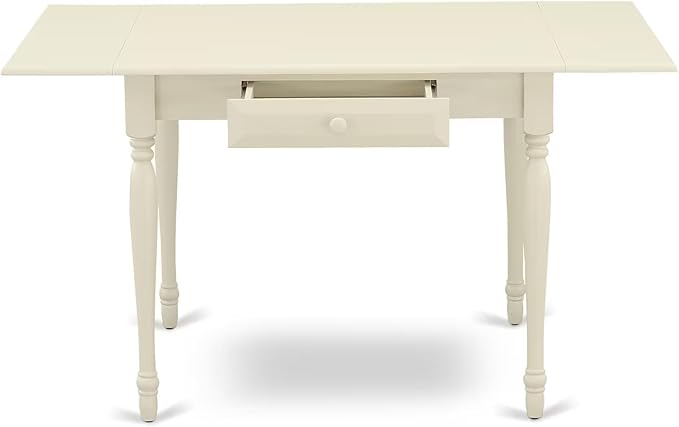 East West Furniture MZNO3-LWH-W 3 Piece Kitchen Table Set - Image 8
