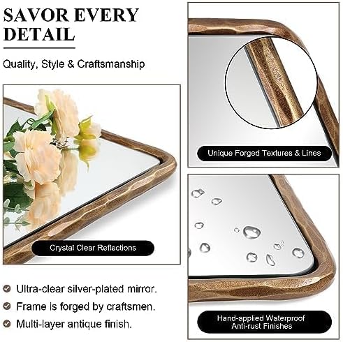 ANDY STAR Hand-Forged Gold Bathroom Mirrors - Image 5