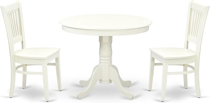 East West Furniture ANVA3-LWH-W 3 Piece Dining Room Furniture Set Contains a by EastWestFurniture