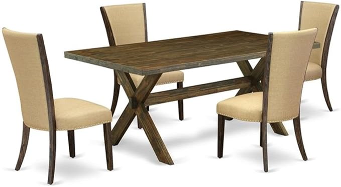 East West Furniture X777VE703-5 5 Piece Dining Set Includes a Rectangle Dining by EastWestFurniture