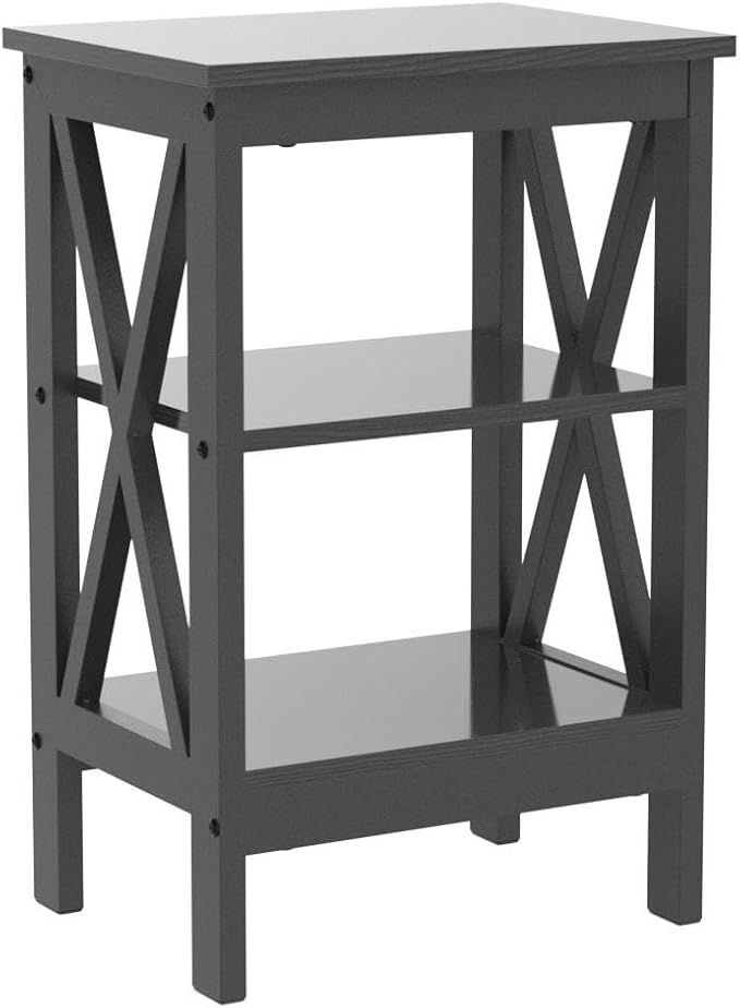 VECELO Modern Nightstands X-Design Side End Table Night Stand - Image 5