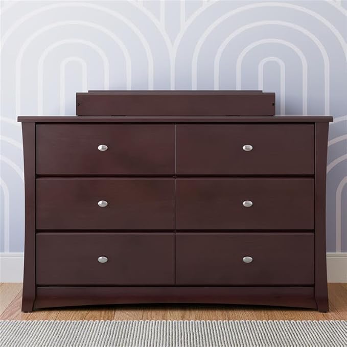 Storkcraft Crescent 6 Drawer Bedroom Dresser – GREENGUARD Gold Certified Dresser - Image 4