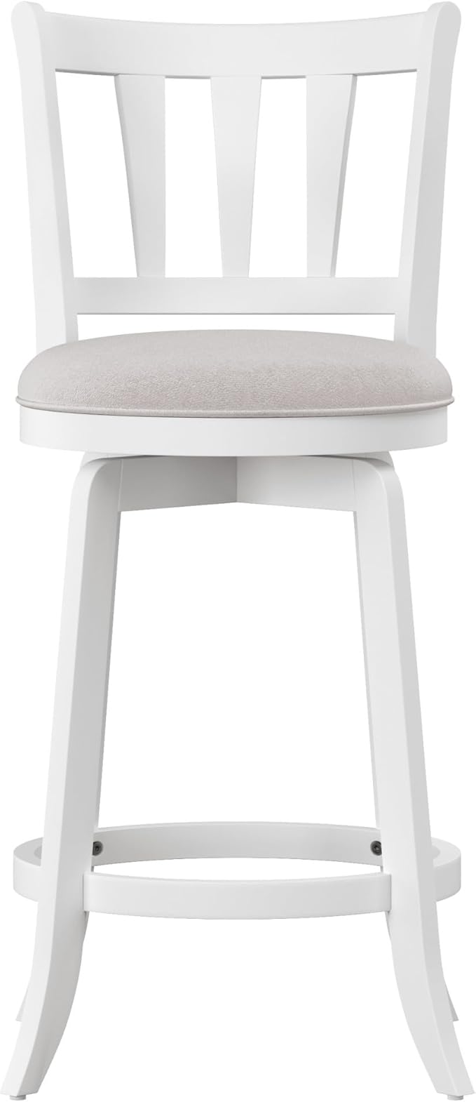 HILLSDALE Presque ISLE Wood Counter Height Swivel Stool White - Image 11