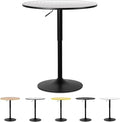 Athena Collection Modern Bar Table Round Top Height Adjustable, Tall Bistro Pub by AthenaCollectionFurniture