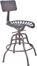Diwhy Industrial Design Metal Adjustable Height Backrest Chair Vintage Tractor by Diwhy