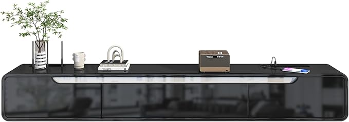 CENOVE High Gloss Floating TV Stand - Image 2