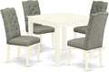 East West Furniture OXEL5-LWH-07 5 Piece Dining Room Table Set Includes a by EastWestFurniture