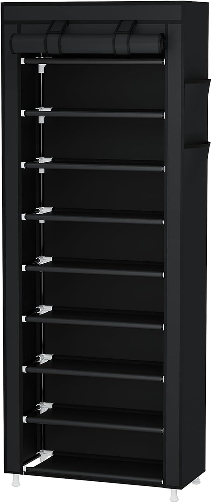 Calmootey 9 Tier Shoe Rack Organizer, Portable Shoe Shelf - Image 4
