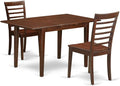 East West Furniture NOML3-MAH-W 3 Piece Dining Set Contains a Rectangle Dining by EastWestFurniture